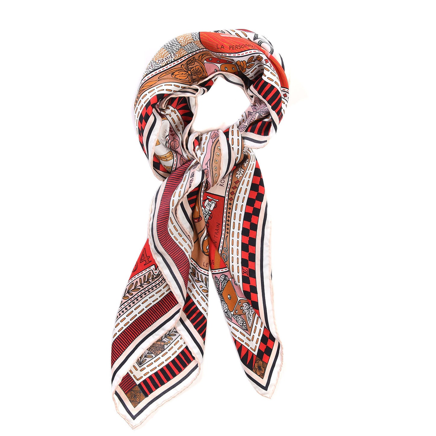 Silk Jeu De Louis Square Scarf Beige