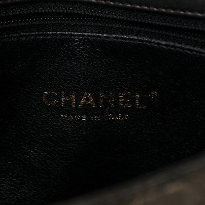 Chanel Iridescent Calfskin Quilted Crystal Mini Rectangular Flap Black Gold 6 of 11