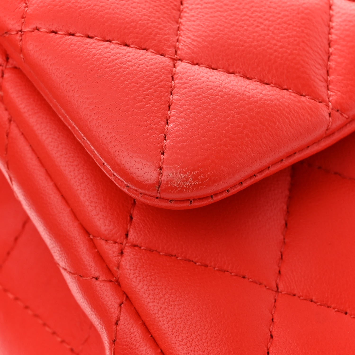Chanel Lambskin Quilted Mini Rectangular Flap Red 12 of 12