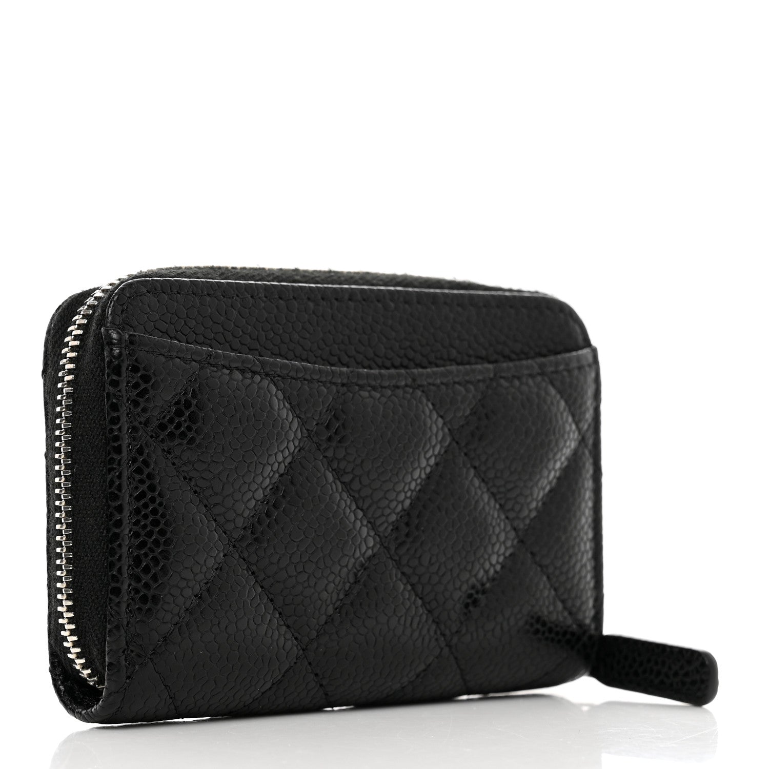 Chanel Caviar Quilted Zip Coin Purse Black 4 of 9