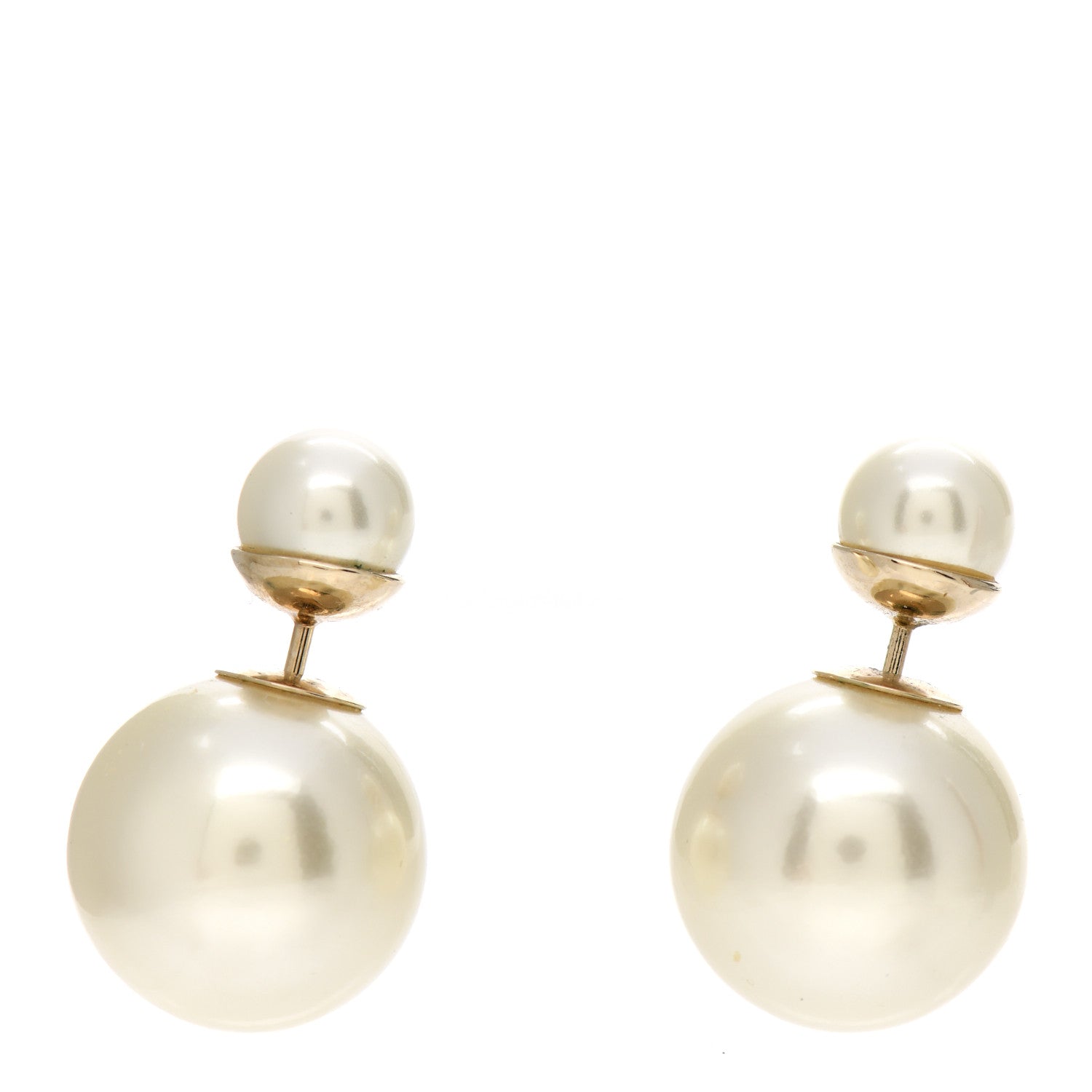 Christian Dior Pearl Mise En Dior Tribal Earrings Gold 1 of 6