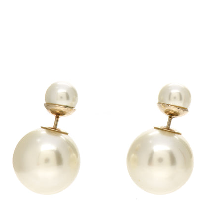 Christian Dior Pearl Mise En Dior Tribal Earrings Gold 1 of 6
