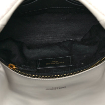 Saint Laurent Boucle Tweed Quilted Toy Loulou Puffer Monogram Chain Satchel Crema Soft 5 of 10