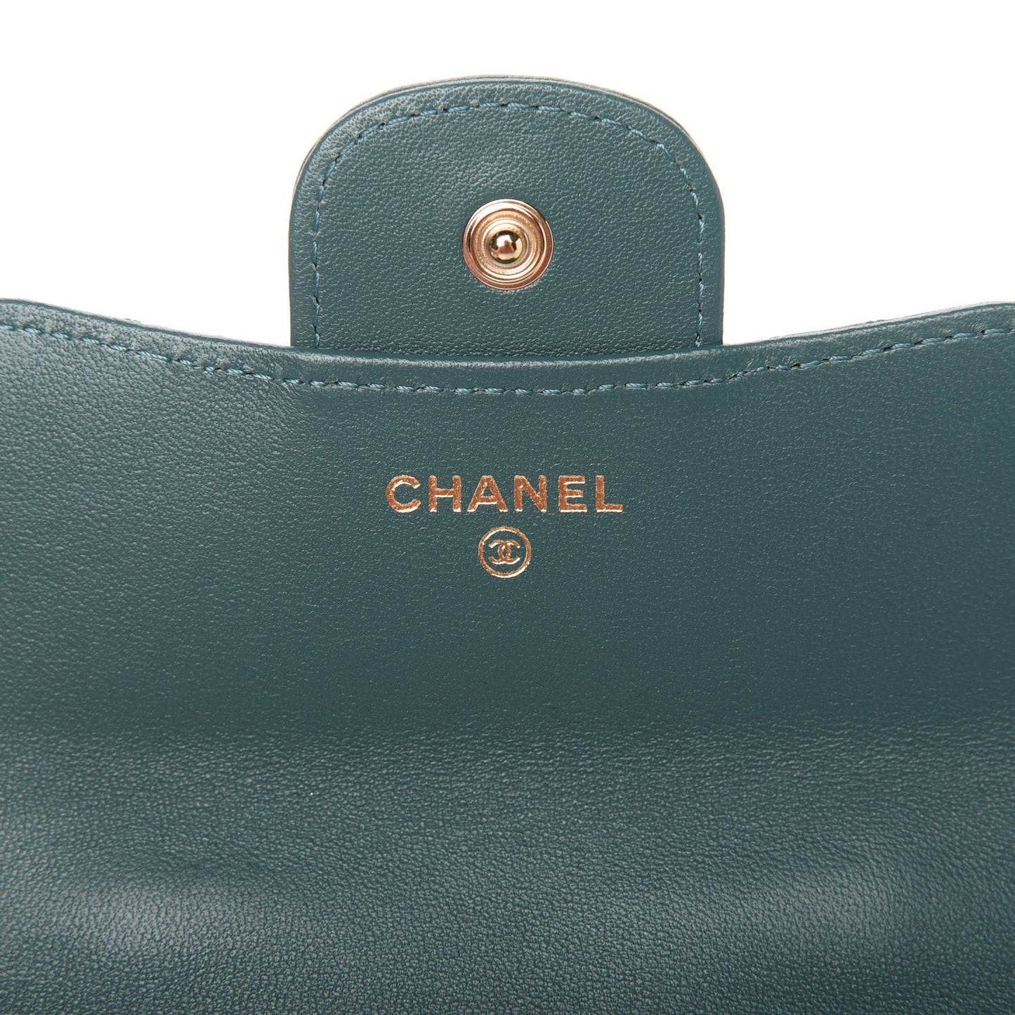 Lambskin Quilted Top Handle Flap Coin Purse With Chain Green