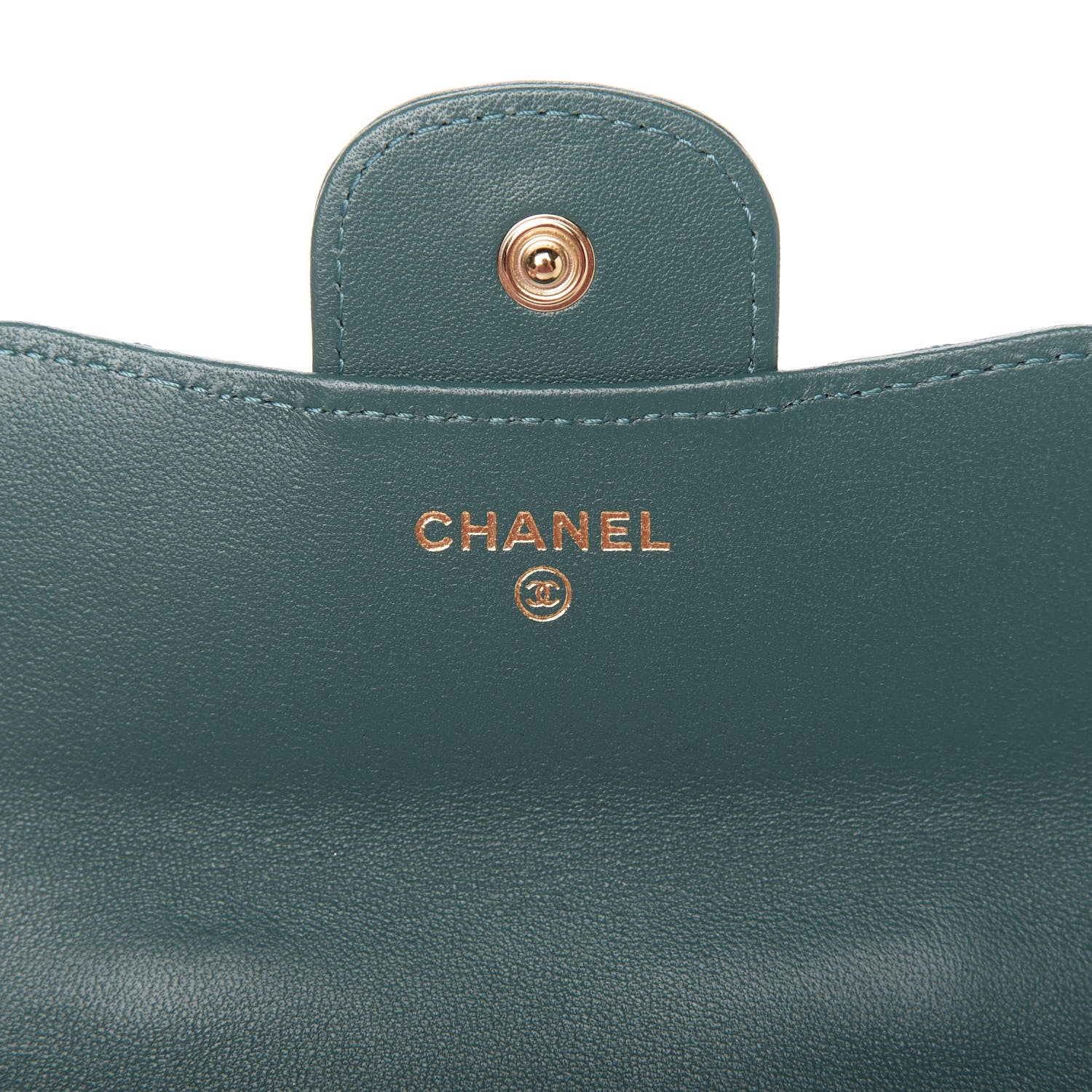 Chanel Lambskin Quilted Top Handle Flap Coin Purse With Chain Green 8 of 12