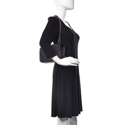 Chanel Calfskin Chevron Quilted Statement Flap Black 2 of 11