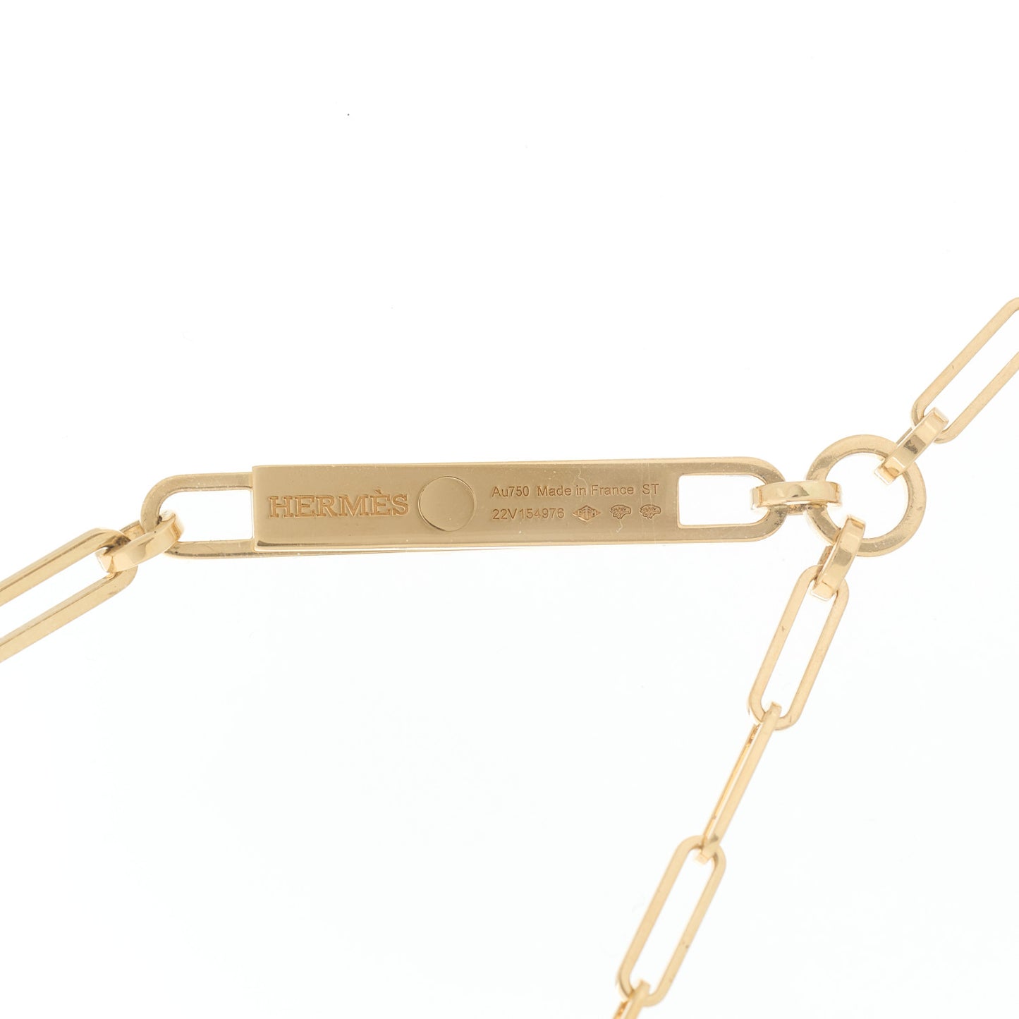18K Yellow Gold PM Kelly Chaine Lariat Necklace ST