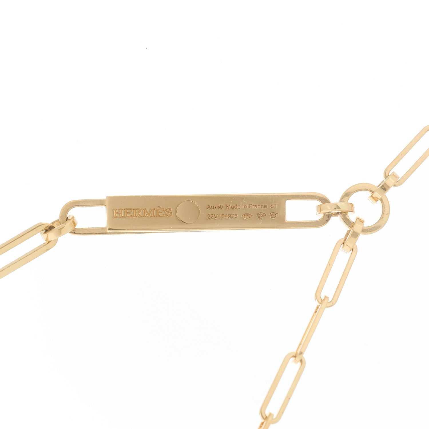 Hermes 18K Yellow Gold PM Kelly Chaine Lariat Necklace ST 3 of 5