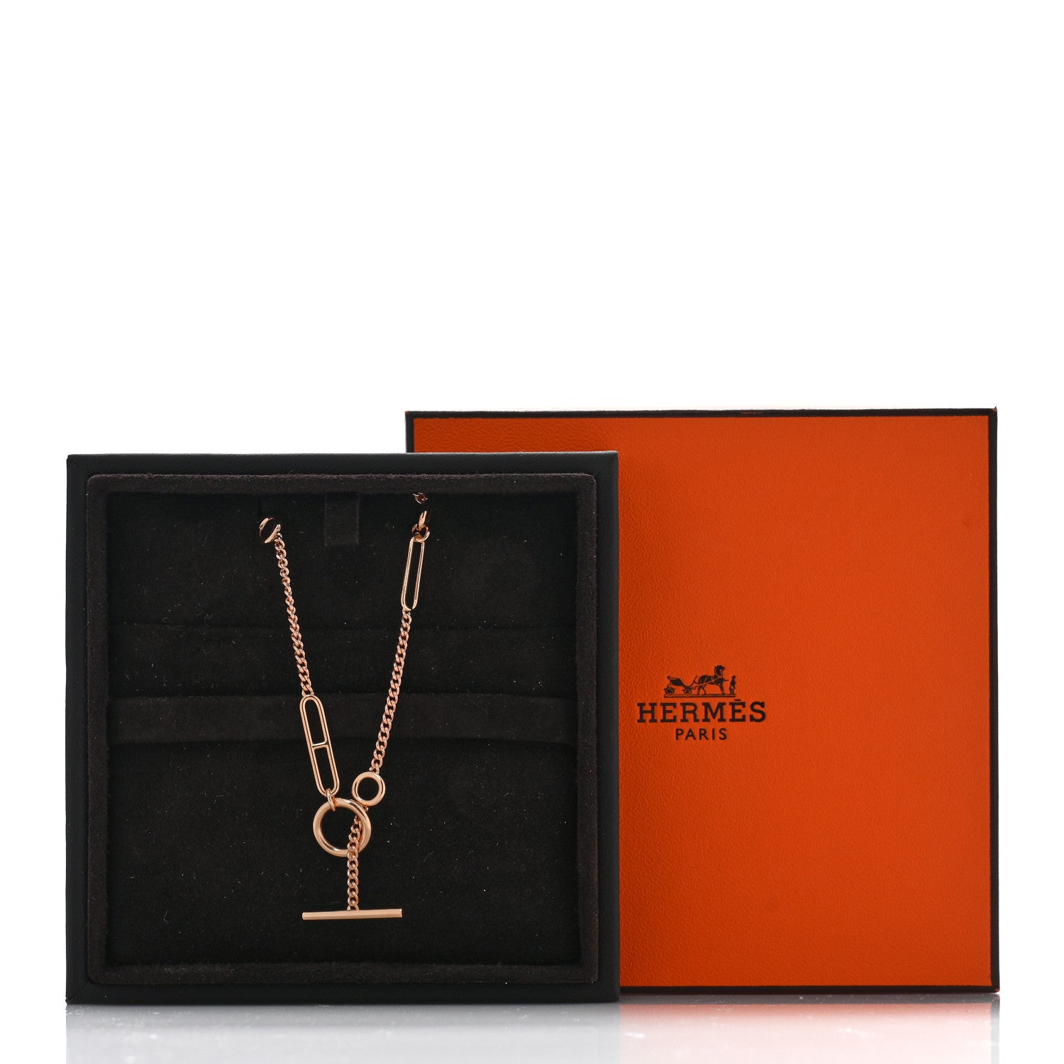 Hermes 18K Rose Gold Echappee Necklace SH 5 of 5