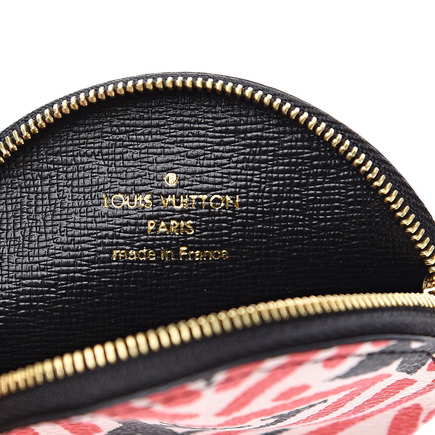 Louis Vuitton Monogram Giant Crafty Round Coin Purse Creme Rouge 5 of 6