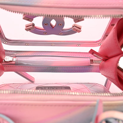 Chanel PVC Patent Calfskin Patent Lambskin Small CC Vanity Case Pink 5 of 13