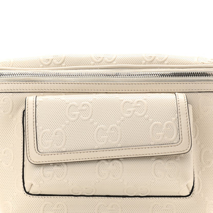 Gucci Calfskin GG Tennis Embossed Pocket Belt Bag Mystic White 8 of 10