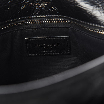 Saint Laurent Crinkled Calfskin Matelasse Monogram Large Niki Chain Satchel Black 6 of 10