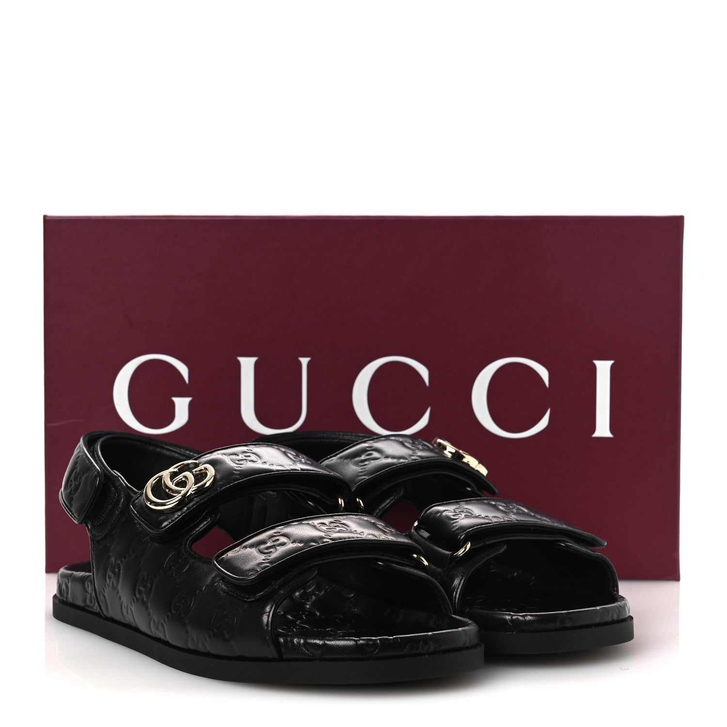 Gucci Guccissima GG Embossed Womens Sandals 40 Black 11 of 11