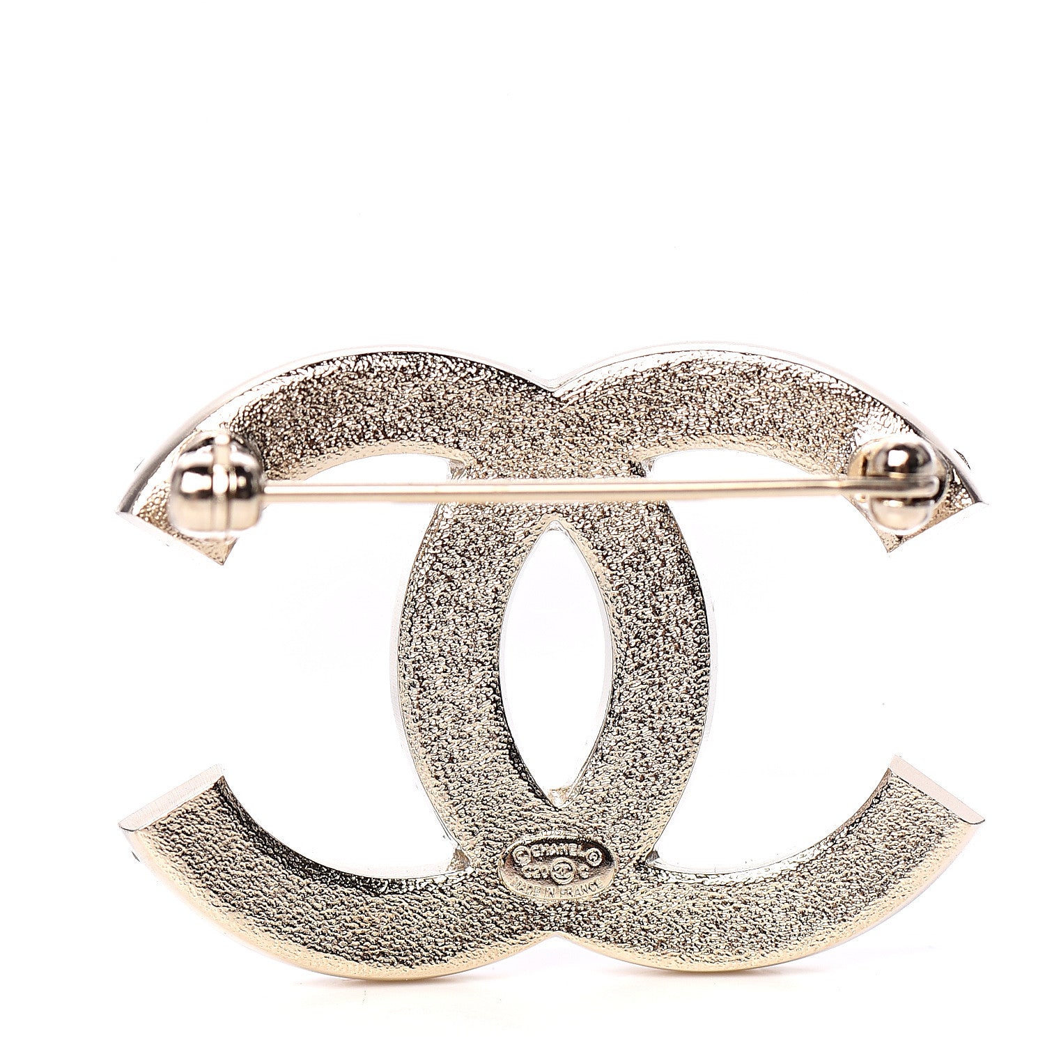 Chanel Crystal Palais Garnier CC Brooch Gold 2 of 3