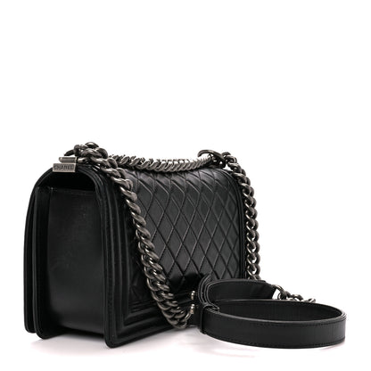 Chanel Lambskin Quilted Medium Boy Flap Black 3 of 11