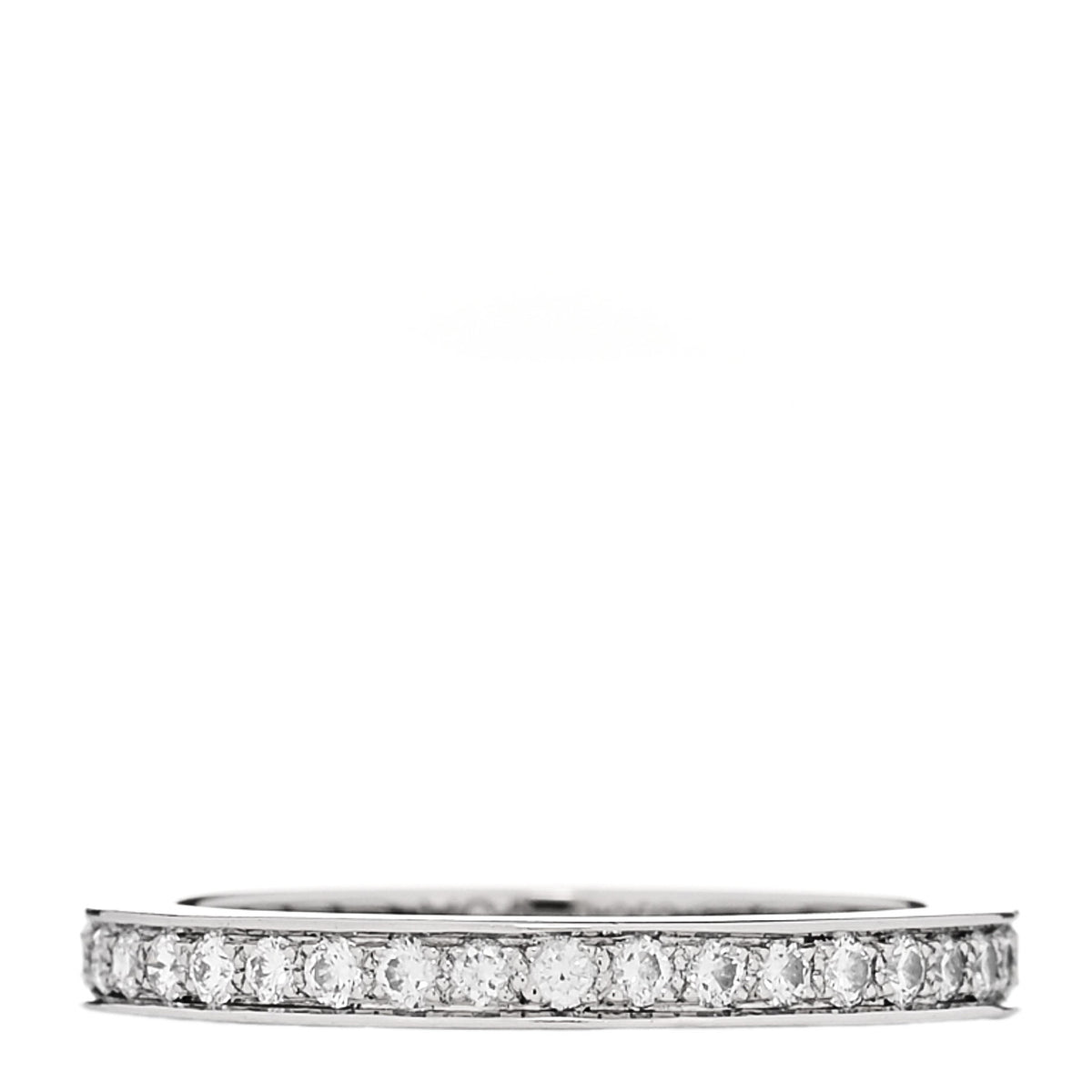 Van Cleef & Arpels Platinum Diamond 2.1mm Romance Wedding Band Ring 47 4.25 1 of 4