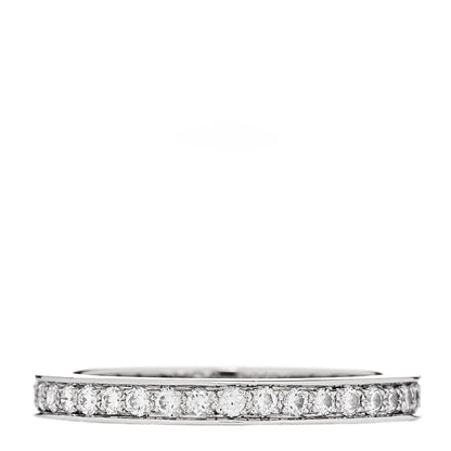 Van Cleef & Arpels Platinum Diamond 2.1mm Romance Wedding Band Ring 47 4.25 1 of 4