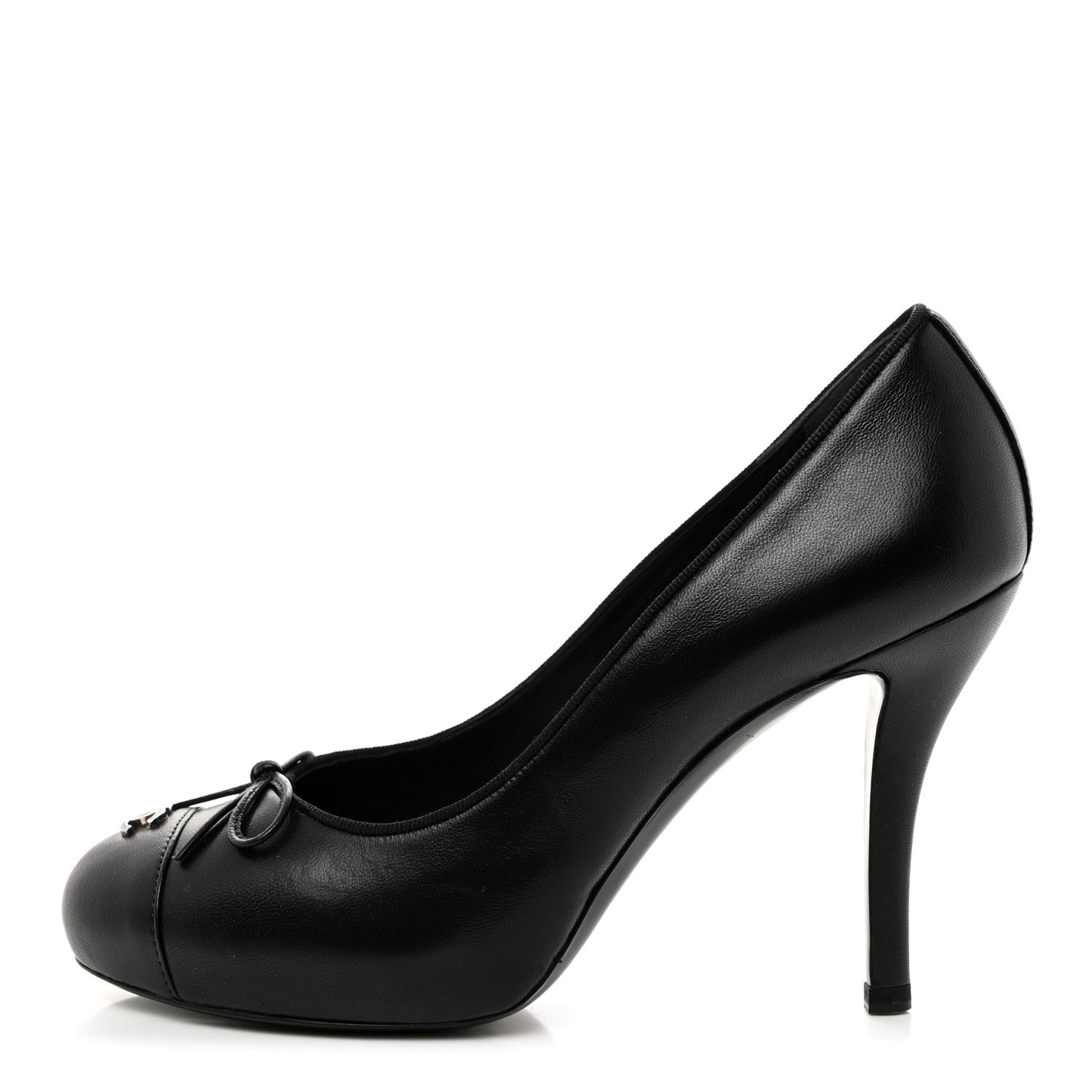Lambskin Cap Toe CC Pumps 37 Black