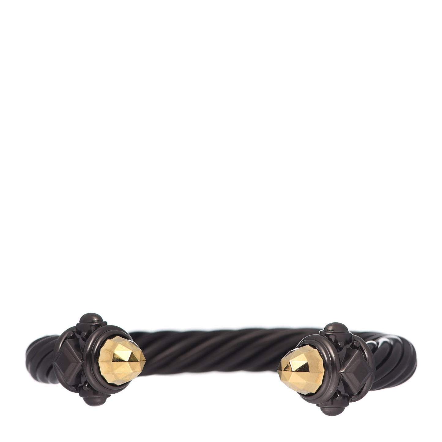 Aluminum 10mm Renaissance Cable Bracelet Black Gold