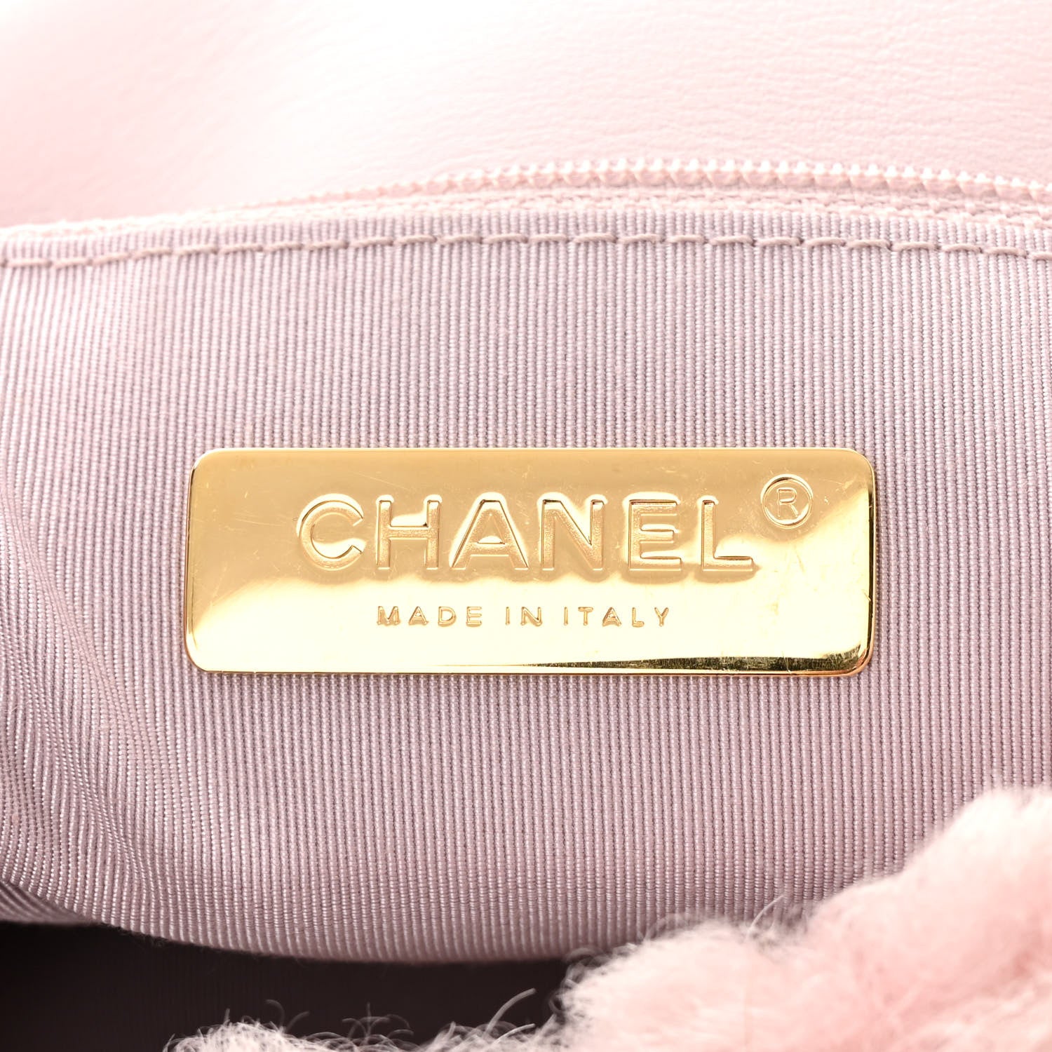 Chanel Shearling Sheepskin Medium Chanel 19 Flap Light Pink 6 of 10