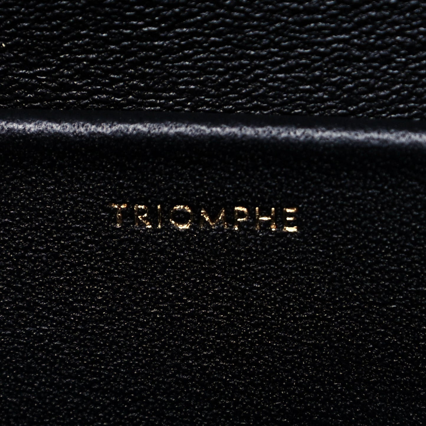 Shiny Calfskin Triomphe Shoulder Bag Black