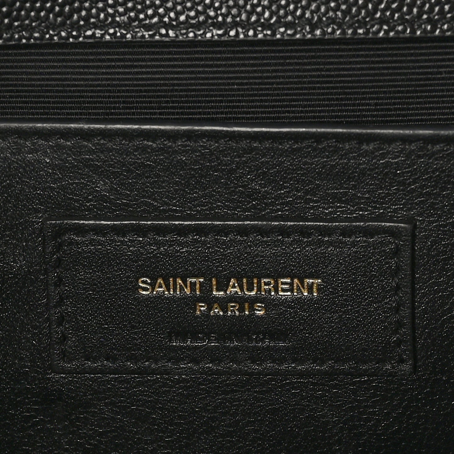 Grain De Poudre Textured Mixed Matelasse Triquilt Medium Monogram Satchel Black