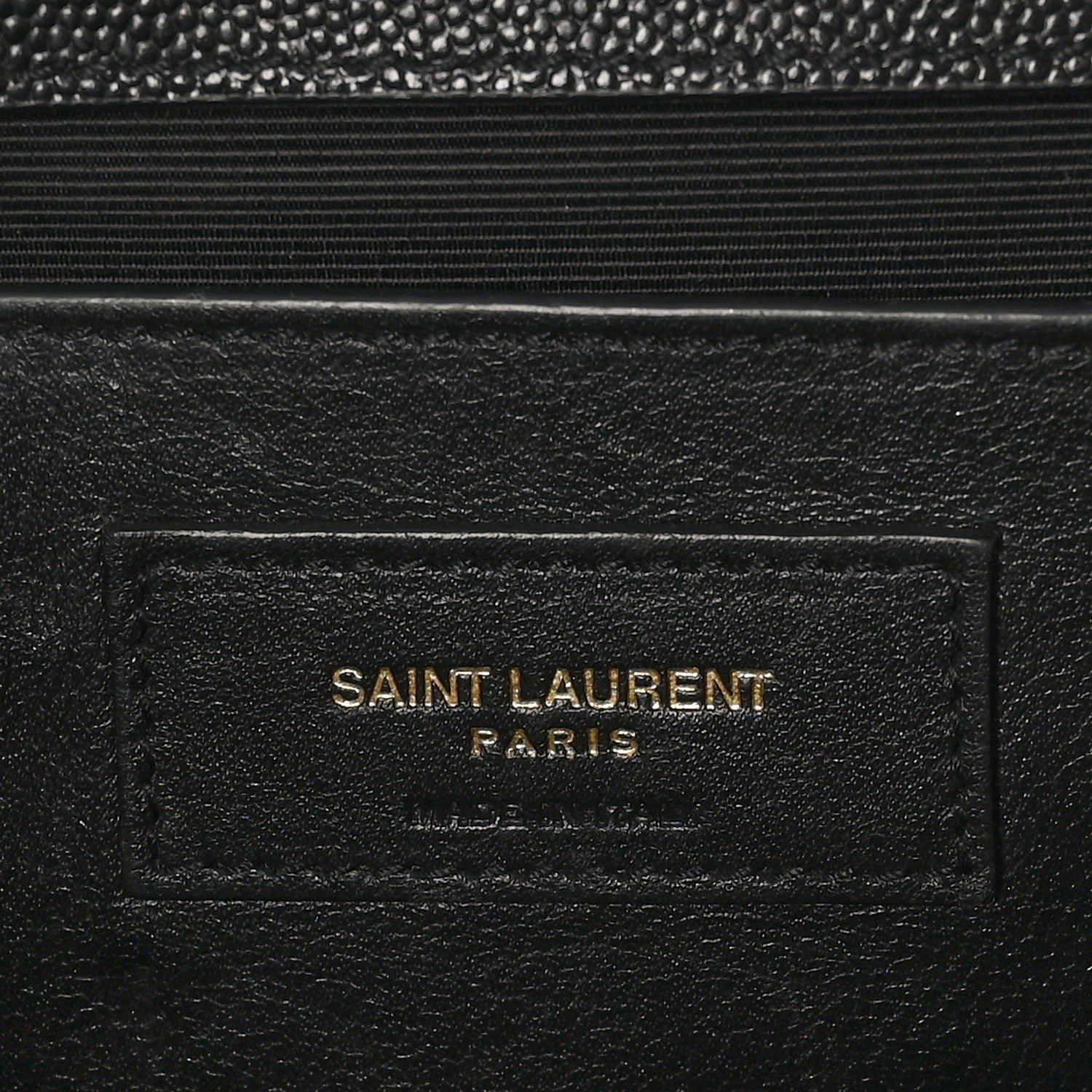 Saint Laurent Grain De Poudre Textured Mixed Matelasse Triquilt Medium Monogram Satchel Black 6 of 10