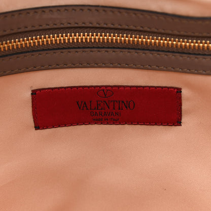 Valentino Garavani Patent Lacca Large Nuage Bow Hobo Brun 6 of 13