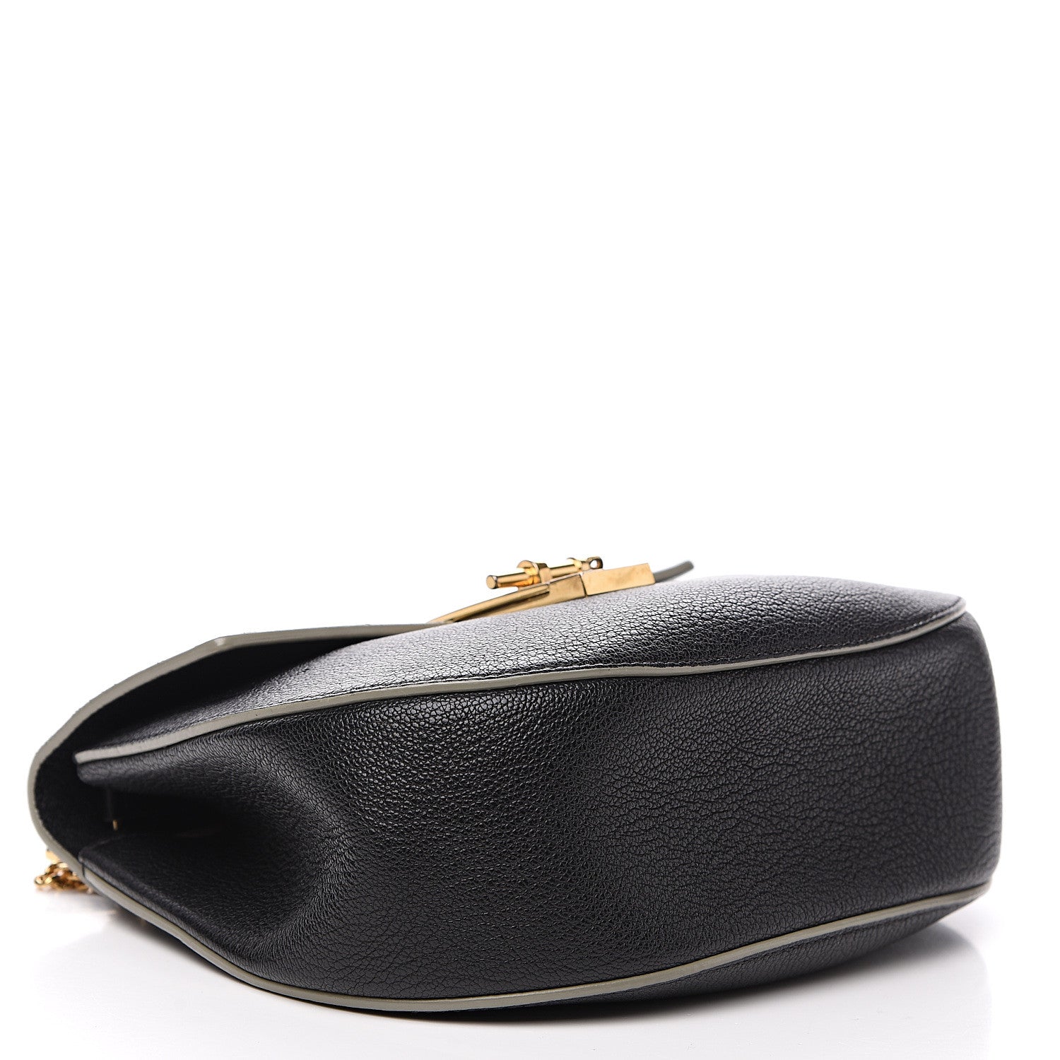 Chloe Grained Calfskin Lambskin Drew Shoulder Bag Black 3 of 12