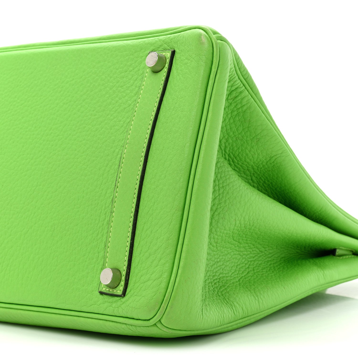 Hermes Taurillon Clemence Birkin 35 Vert Cru 9 of 15