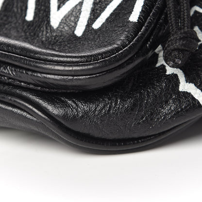 Balenciaga Agneau Arena Graffiti All Over Explorer Belt Bag Black White 10 of 12