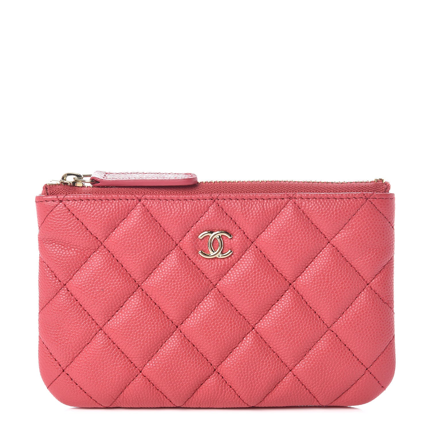 Chanel Caviar Quilted Small Cosmetic Case Dark Pink 1 of 8