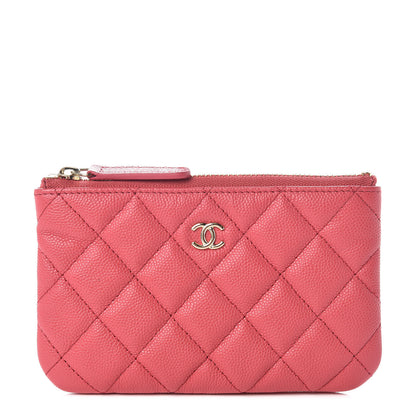 Chanel Caviar Quilted Small Cosmetic Case Dark Pink 1 of 8