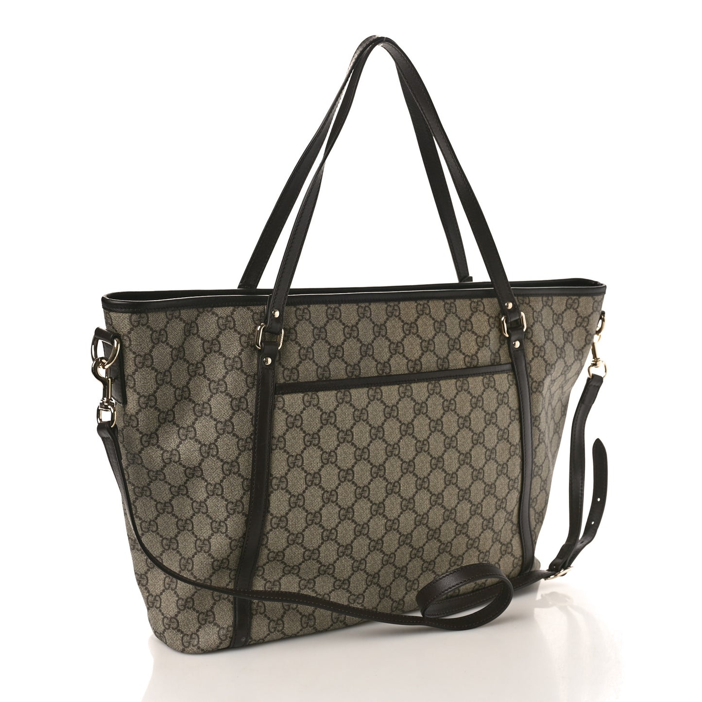 GG Supreme Monogram Medium Joy Tote Brown