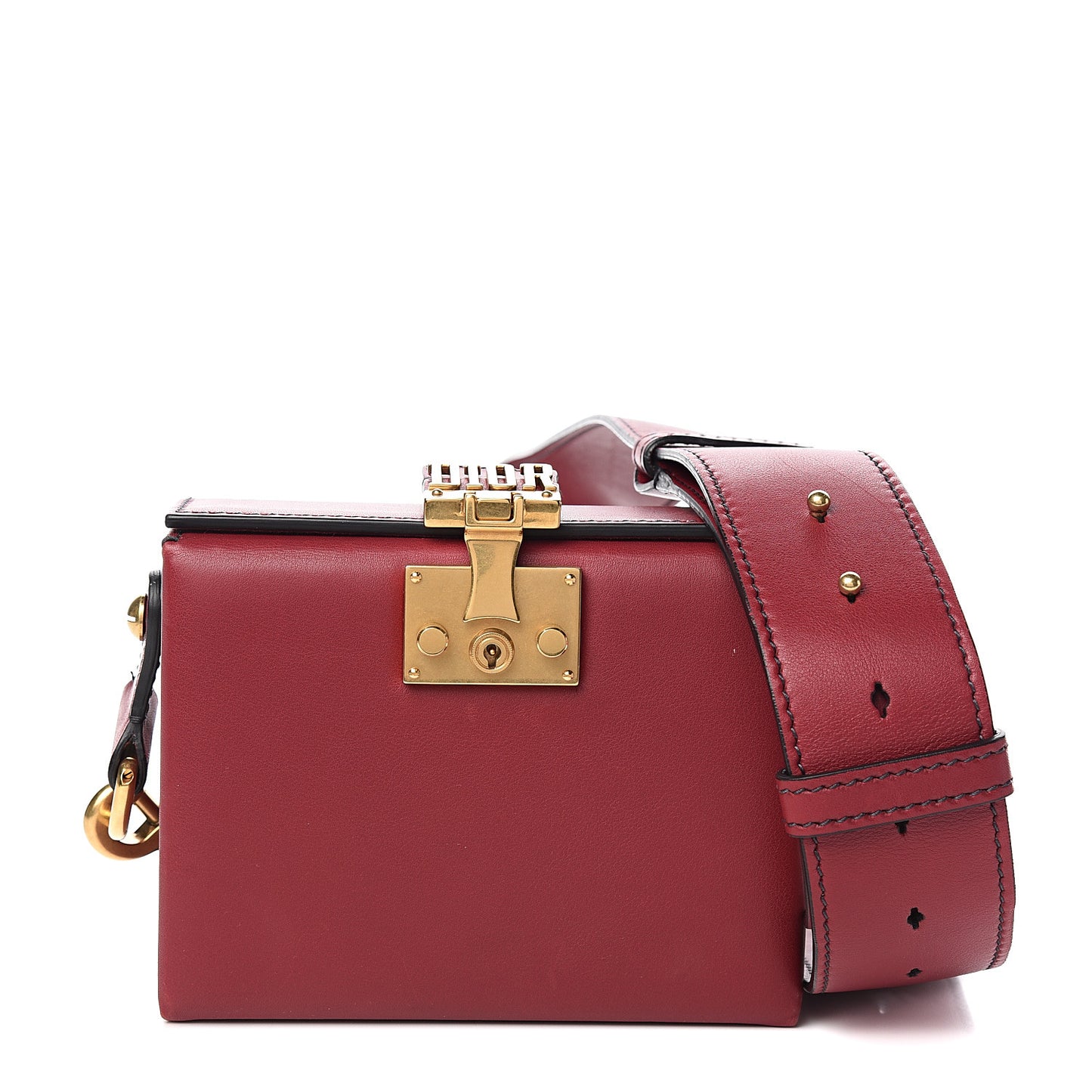 Lambskin Dioraddict Lockbox Red