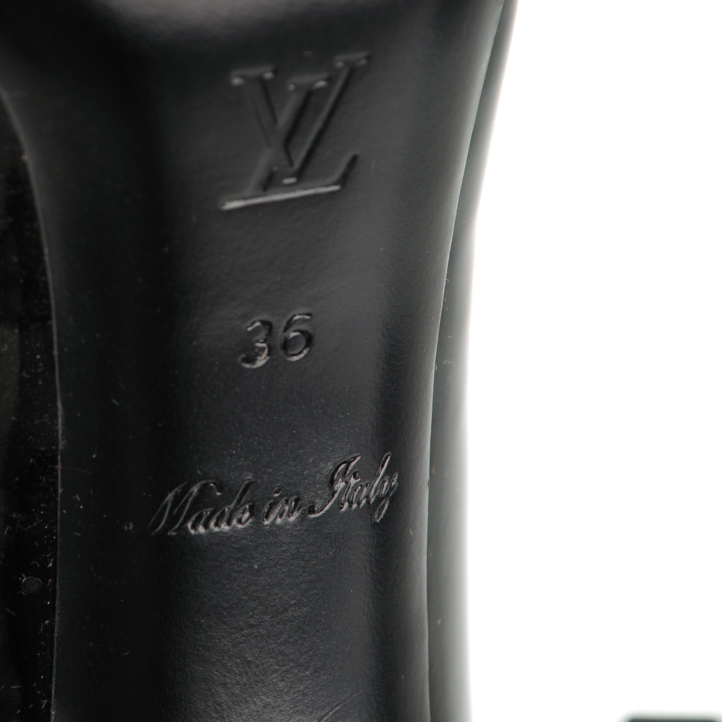 Patent Calfskin Oh Really Peep Toe Pumps 36 Black