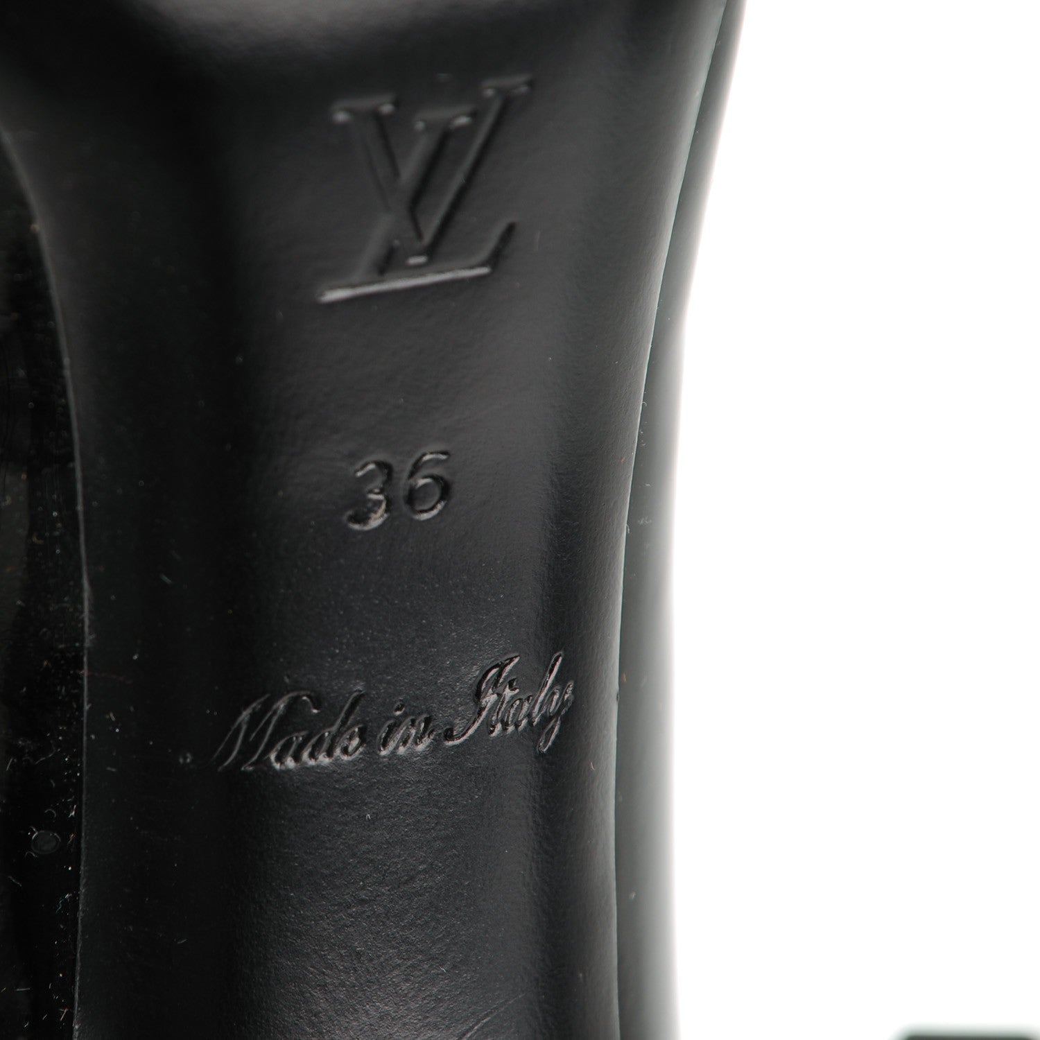 Louis Vuitton Patent Calfskin Oh Really Peep Toe Pumps 36 Black 6 of 7