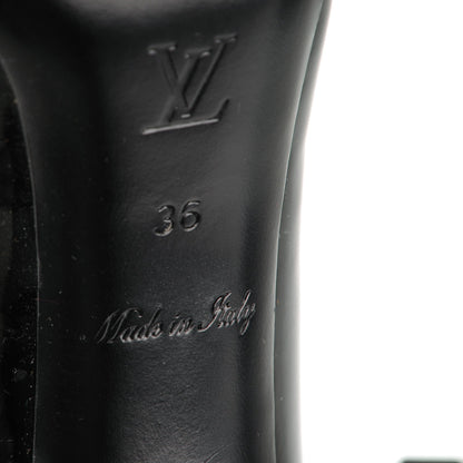 Louis Vuitton Patent Calfskin Oh Really Peep Toe Pumps 36 Black 6 of 7