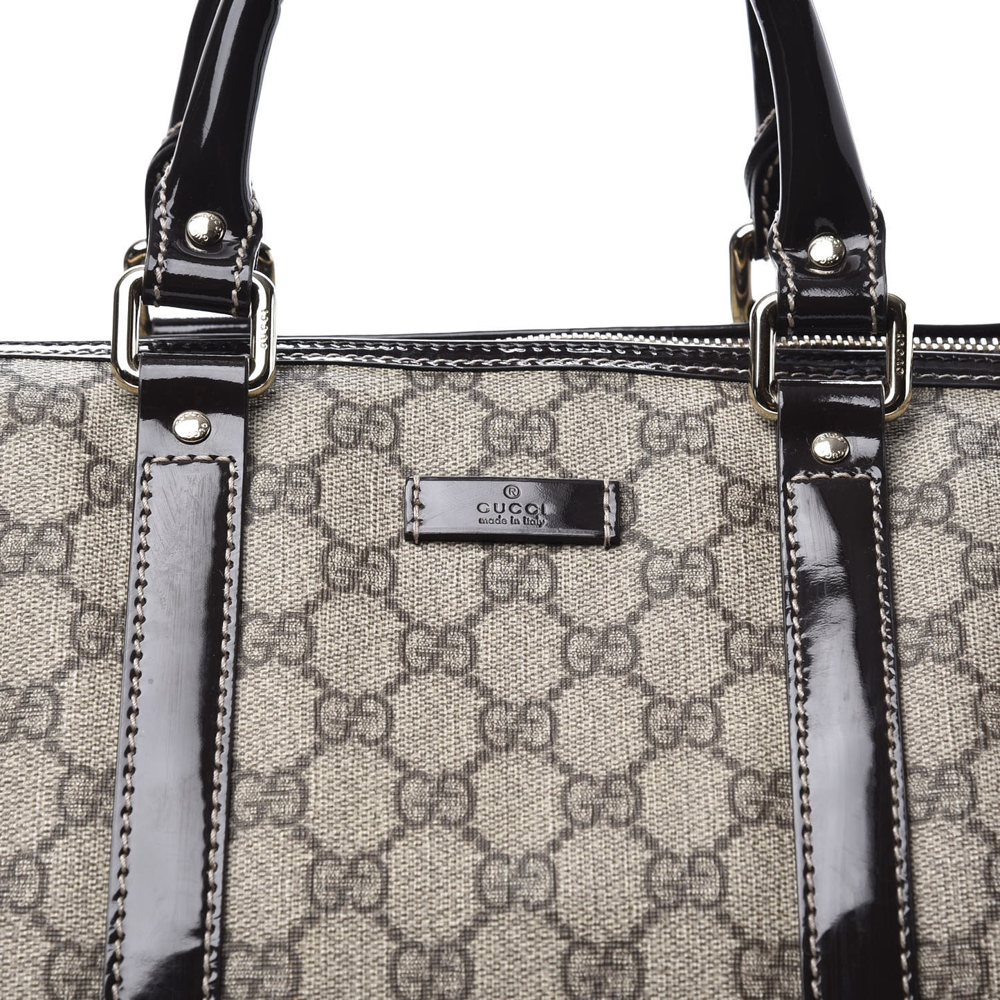 GG Plus Monogram Medium Joy Boston Dark Brown