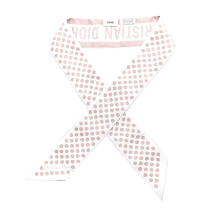 Christian Dior Silk Dots Mitzah Scarf Pink 1 of 4