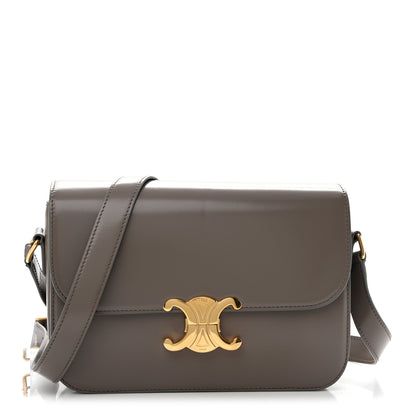 Celine Shiny Calfskin Medium Triomphe Pebble 1 of 12