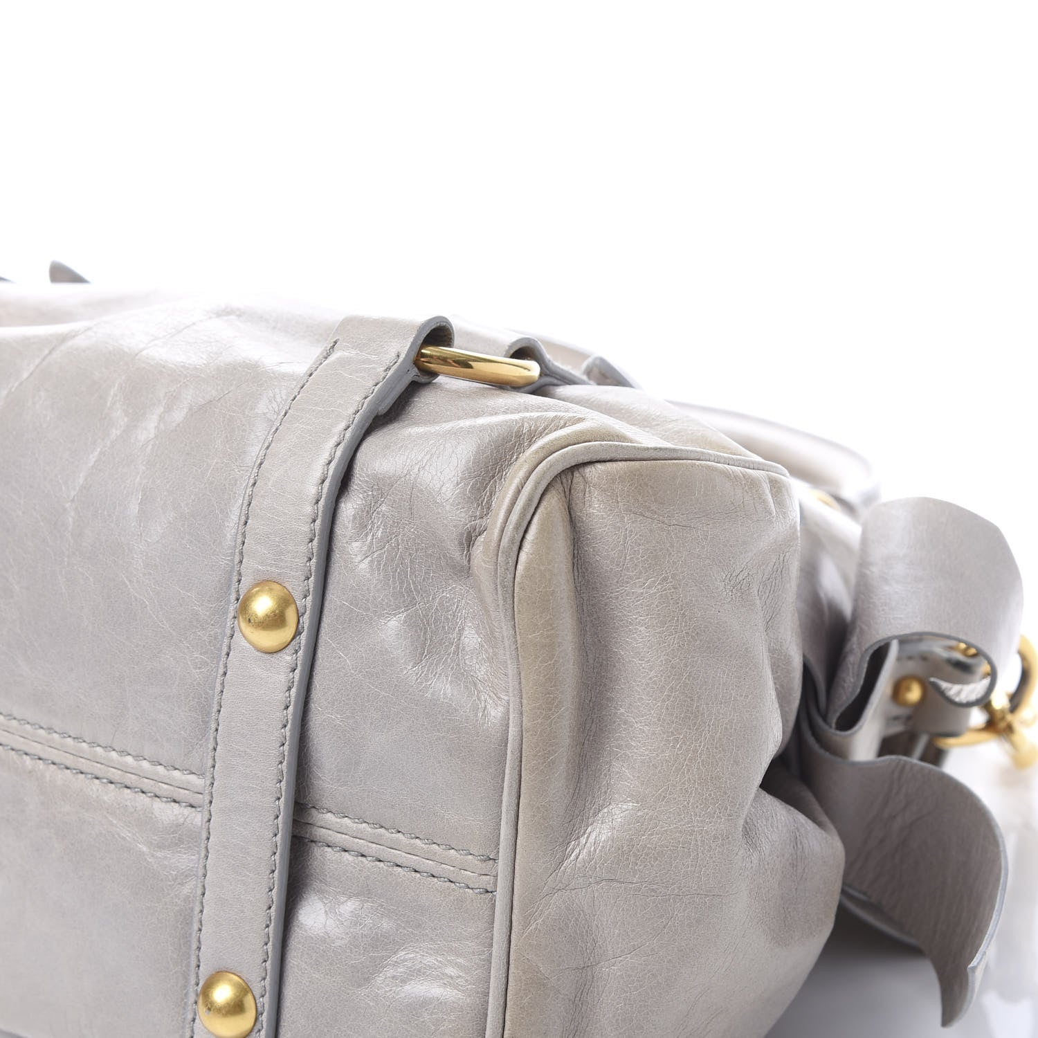 Miu Miu Vitello Lux Mini Bow Bag Grey 12 of 12