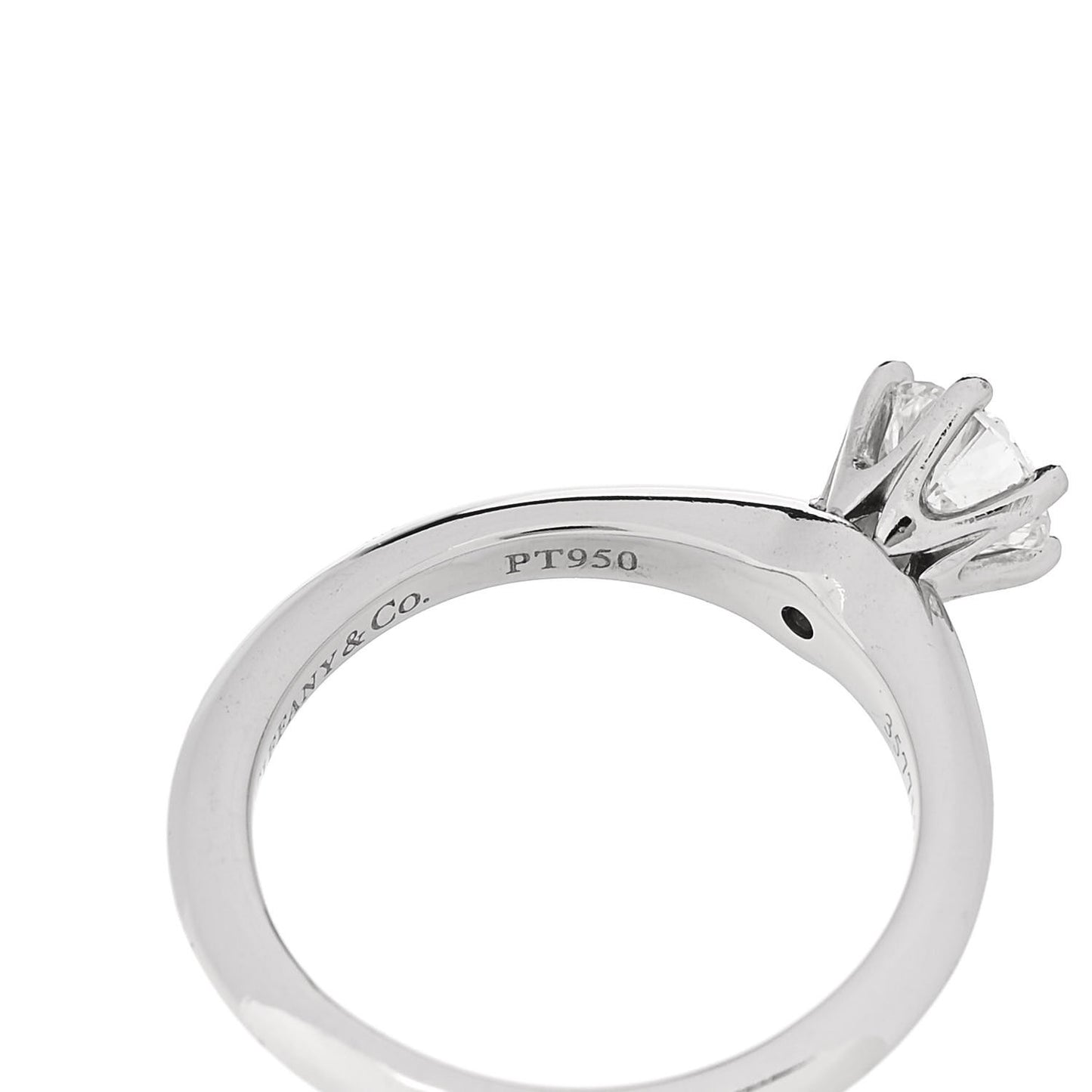 Platinum Diamond .46ct Solitaire Engagement Ring 46 3.75