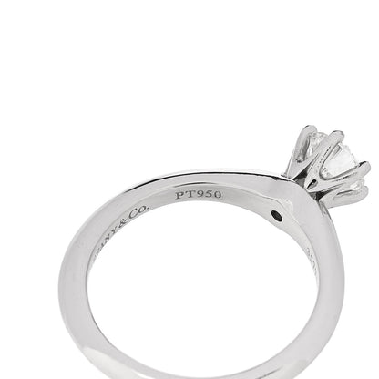 Tiffany Platinum Diamond .46ct Solitaire Engagement Ring 46 3.75 7 of 8