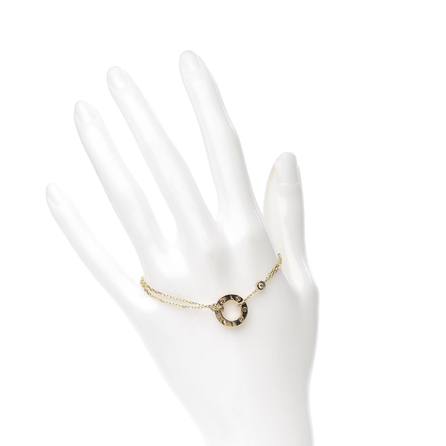 18K Yellow Gold Diamond LOVE Bracelet