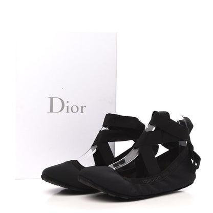 Christian Dior Micro Resille Academy Lace-Up Ballerina Flats 39 Black 9 of 9