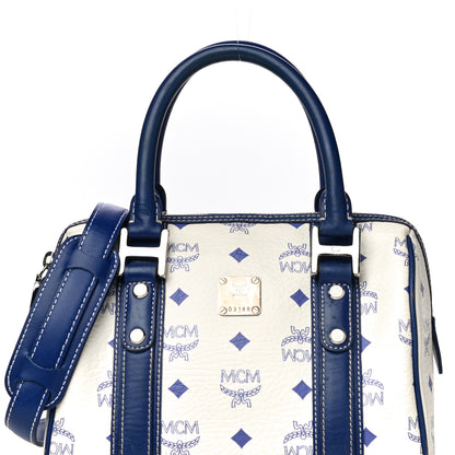 MCM Visetos Boston Satchel Satchel White 9 of 17