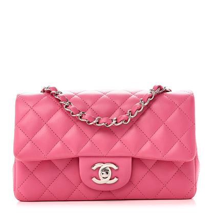 Chanel Lambskin Quilted Mini Rectangular Flap Pink 1 of 11