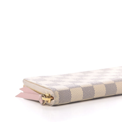 Louis Vuitton Damier Azur Clemence Wallet Rose Ballerine 8 of 12